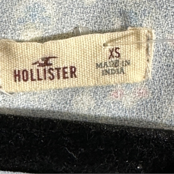 Hollister border print dress,‎ size XS, keyhole back with zipper closure, spring - Picture 9 of 11